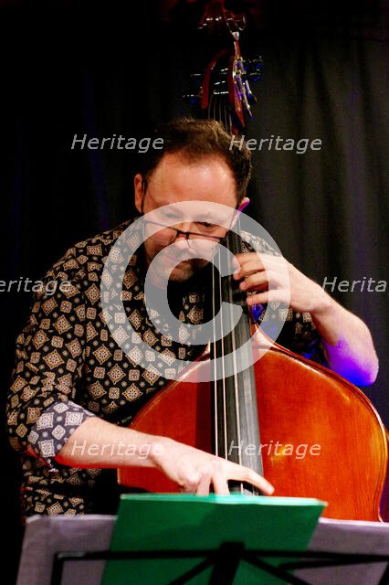 Jakob Cywinski, Marco Marconi Quartet, Verdict Jazz Club, Brighton, East Sussex, 14 April 2023. Creator: Brian O'Connor.