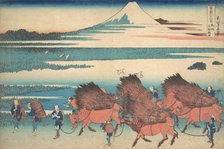 The New Fields at Ono in Suruga Province (Sunshu Ono shinden), from the series Thir..., ca. 1830-32. Creator: Hokusai.