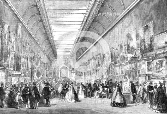 The International Exhibition: view of the English Picture-Gallery, looking west, 1862. Creator: Unknown.