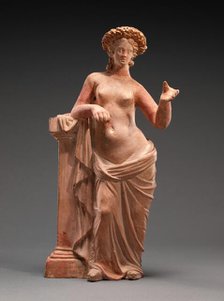 Statuette of Aphrodite Leaning on a Pillar, 250-200 BC. Creator: Unknown.