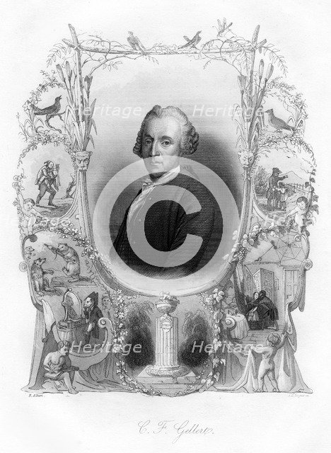 Christian Furchtegott Gellert, German poet, (19th century). Artist: Unknown