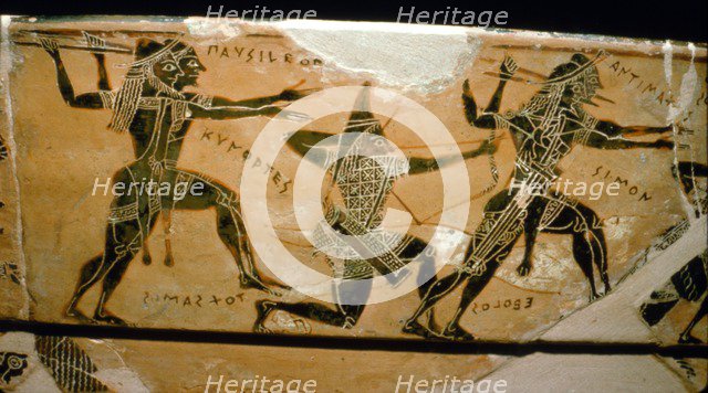 Detail from the Francois Vase, Etruscan Tomb Find, c6th century BC. Artists: Ergotimos, Kleitias.