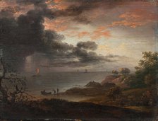 Thunderstorm at sea, 1791. Creator: Jens Juel.
