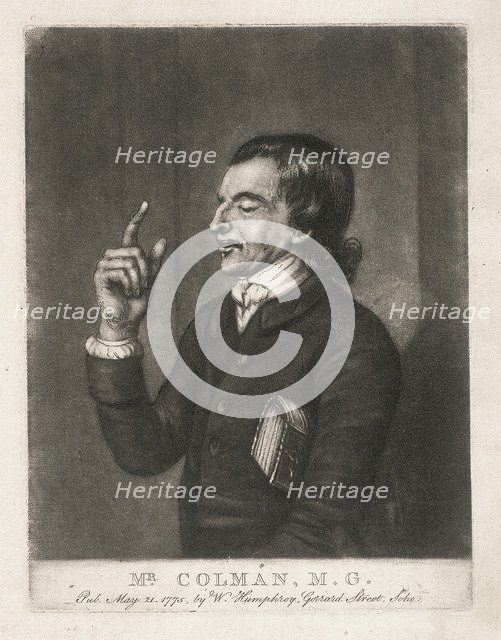 Mr Colman, a Methodist preacher, 1775. Artist: Anon