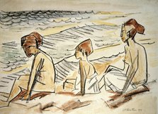 'On the Beach', 1919.  Creator: Max Pechstein.