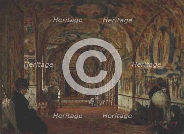 The entrance of a 17th Century Church in Yaroslavl , ca 1894.