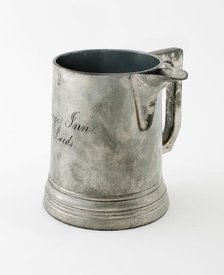 Pint Mug with Spout, England, c. 1840. Creator: Unknown.