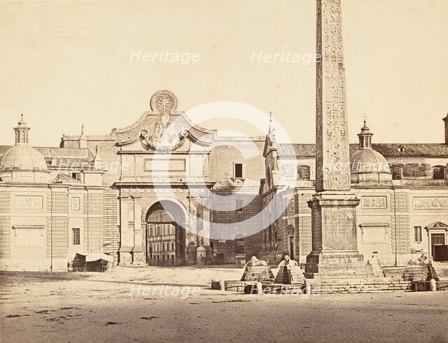 Porta del Popolo, 1848-52. Creator: Eugène Constant.