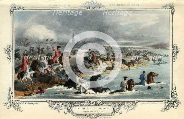 Eighteenth Regiment of Foot, The Battle of Blenheim, 13th August 1704. Artist: Madeley