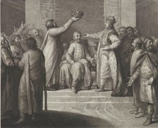 Boleslaw II puts Béla I on Hungary's throne, Late 18th century.