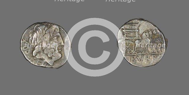 Denarius (Coin) Depicting the God Jupiter, about 87 BCE. Creator: Unknown.