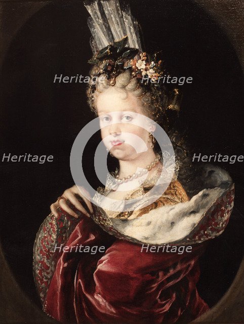 Portrait of Queen Maria Luisa of Savoy. Artist: Meléndez, Miguel Jacinto (1679-1734)