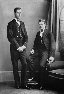 Prince Albert Victor and Prince George during the voyage of the 'Bacchante', 1881 (1964). Artist: Herbert Numan