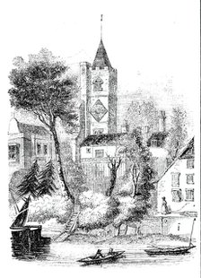 Fulham Church, 1843. Creator: Unknown.