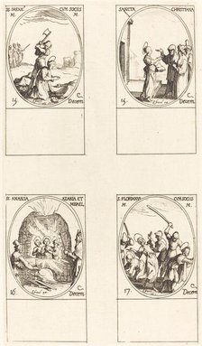 St. Bibiana; St. Birinus; St. Barbara; St. Sabbas. Creator: Jacques Callot.