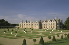 West front and parterre, Kirby Hall, Northamptonshire, 1998. Artist: N Corrie