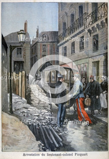 The arrest of lieutenant-colonel Picquart, 1898. Creator: F Meaulle.