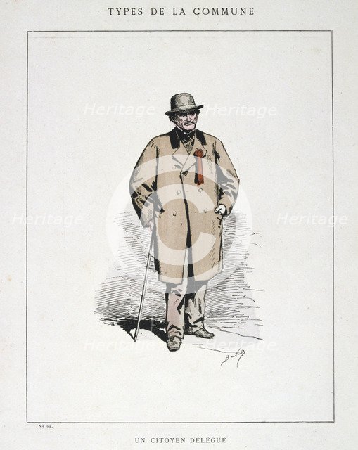 'Un Citoyen Delegue', Paris Commune, 1871.  Artist: Anon