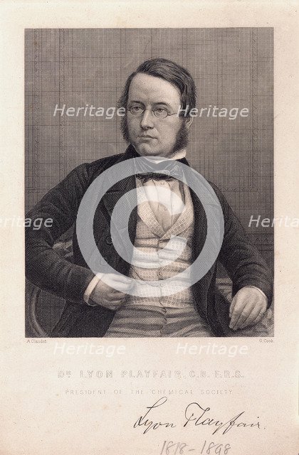 Dr Lyon Playfair, (c1850-c1880?). Artist: G Cook