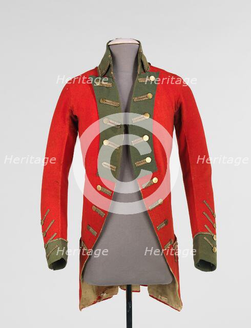 Military coat, American, 1775-83. Creator: Unknown.