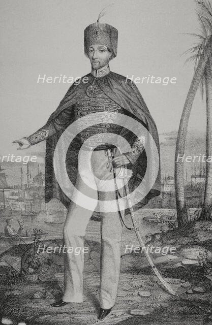 Abdulmejid I, (1823-1861), Sultan of the Ottoman Empire (1839-1861), 1852. From "Detail. Creator: Martínez.