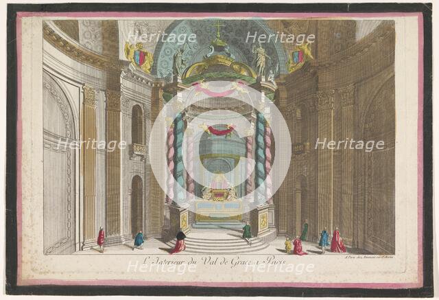View of interior of Church Val-de-Grâce in Paris, 1745-1775. Creator: Anon.