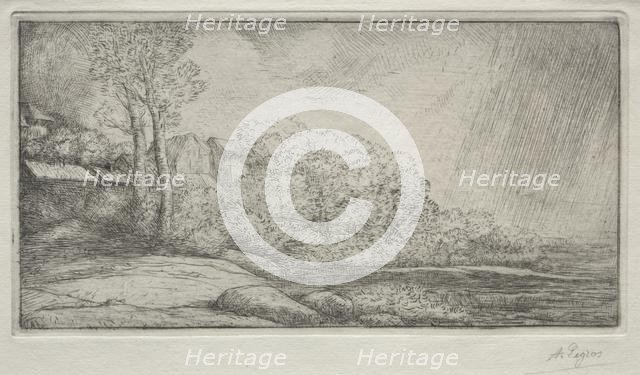 Landscape with Two Trees (Paysage aux deux Arbres). Creator: Alphonse Legros (French, 1837-1911).