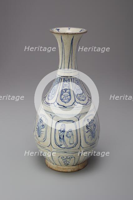 Pear-Shaped (Yuhuchun) Bottle with Everted Lip, 15th century. Creator: Unknown.