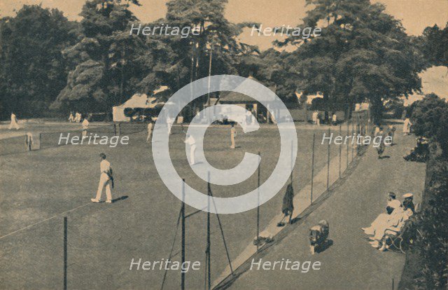 'Hard Tennis Courts, Upper Gardens', 1929. Artist: Unknown.