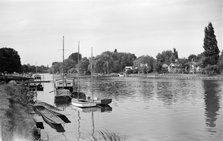 Boats on the Thames, Wraysbury, Berkshire, c1945-c1965. Artist: SW Rawlings