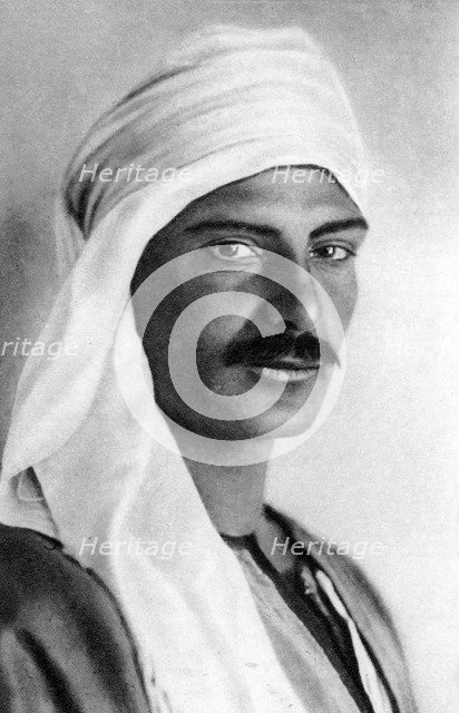 Portrait of a Bedouin, c1920s. Artist: Unknown
