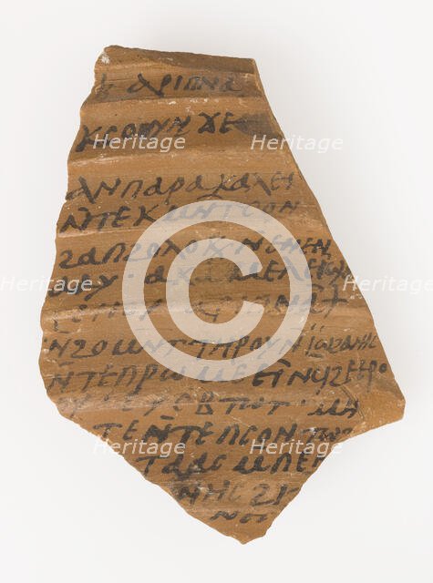 Ostrakon from the Brethren (?) to John, Coptic, 580-640. Creator: Unknown.
