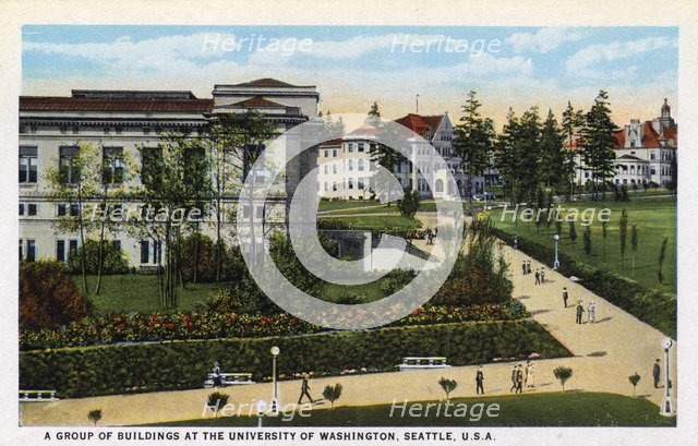 A group of buildings at the University of Washington, Seattle, Washington, USA, 1913. Artist: Unknown