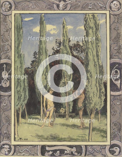 Apollo and Marsyas, 1888. Creator: Hans Thoma.