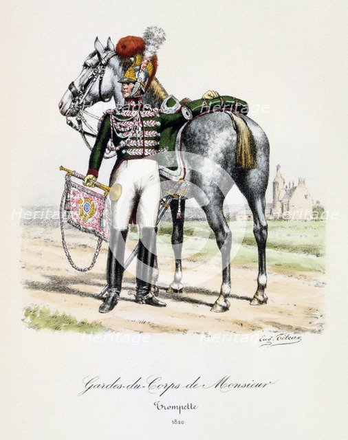'Gardes-du-Corps de Monsieur, Trumpeter', 1820. Artist: Eugene Titeux