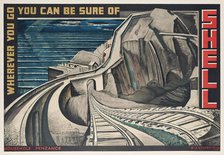 Mousehole, Penzance. "Wherever you go you can be sure of Shell", 1932. Creator: Stuart-Hill, Alexander (1889-1948).