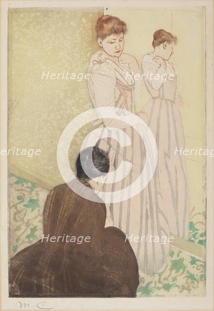 The Fitting, 1890-1891. Creator: Mary Cassatt.