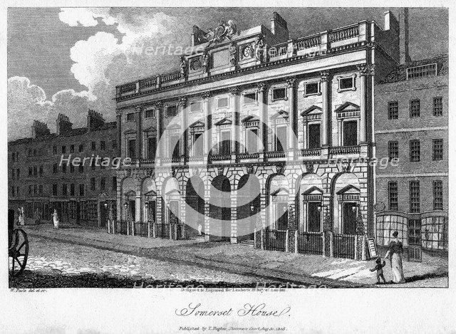 Somerset House, Westminster, London, 1805.Artist: W Poole