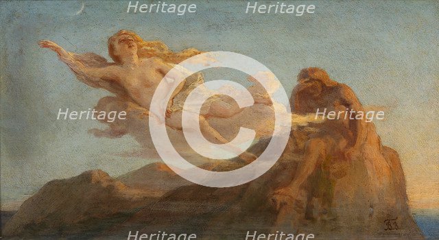 Cloudlet and Cliff. Illustration to the poem The Cliff by M. Lermontov, 1900s. Artist: Vereshchagin, Vasili Petrovich (1835-1909)