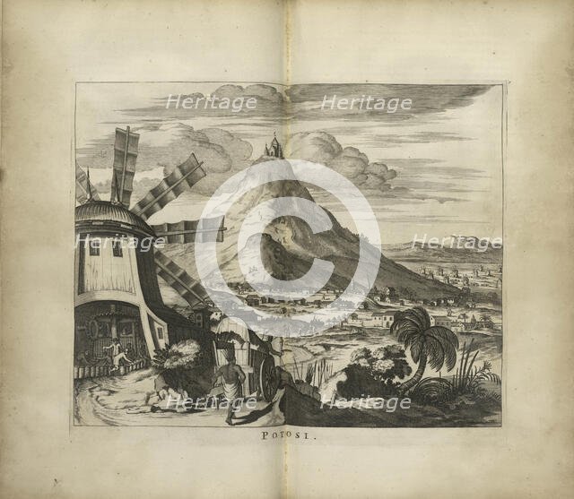 Potosi. From: America: being the latest, and most accurate description of the Nevv vvorld, 1671. Creator: Montanus; Arnoldus (1625-1683).