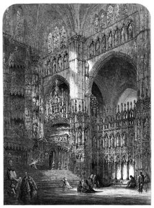 "Chapel Of The High Altar In The Cathedral Of Toledo," by S. Read,...Water Colours, 1864.  Creator: W Palmer.