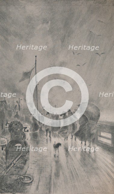 'Landing in England', 1879, (1946). Artist: Felix Hilaire Buhot.