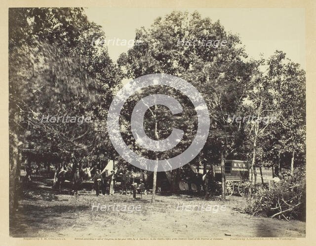 Head-Quarters, New York Herald, Army of the Potomac, September 1863. Creator: Alexander Gardner.