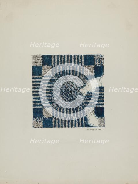 Coverlet (Section of), c. 1940. Creator: William Kieckhofel.