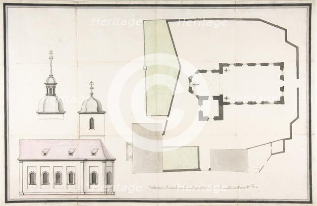 Design for the Parish Church of Merkershausen, 1738 (?). Creator: Unknown.