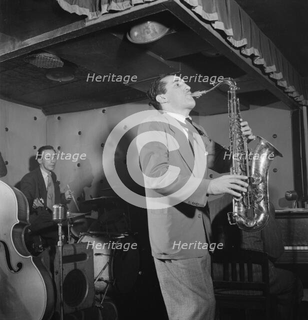 Portrait of Charlie Ventura and Dave Tough, Three Deuces, New York, N.Y., ca. Apr. 1947. Creator: William Paul Gottlieb.