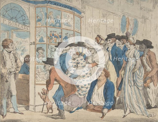 Caricature Shop of Piercy Roberts, 28 Middle Row, Holborn, 1801. Creator: Piercy Roberts.