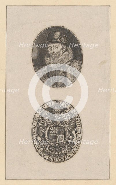 James I, King of England, ca. 1616. Creator: Simon de Passe.