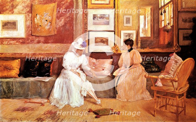 'A Friendly Call', 1895. Artist: William Merritt Chase