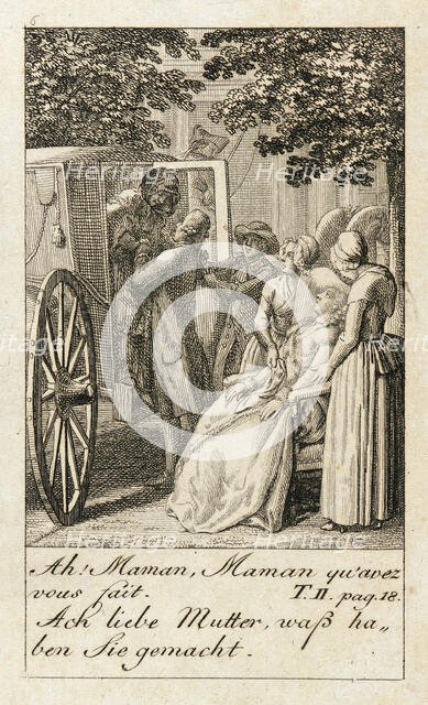 Illustration for 'Caroline of Lichtfield', 1786. Creator: Daniel Nikolaus Chodowiecki.